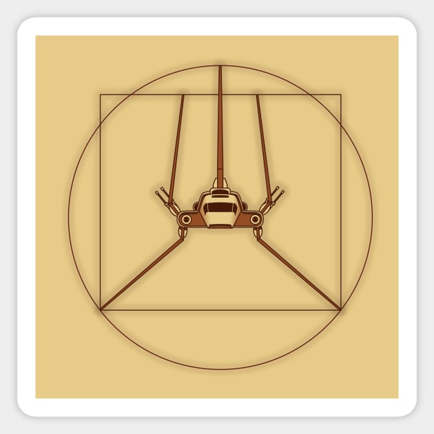 Shuttle Vitruvian - Design 3 Sticker by IORS